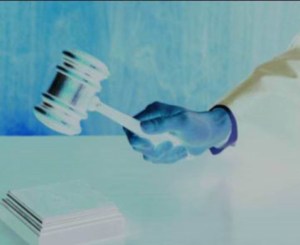 gavel hitting a table