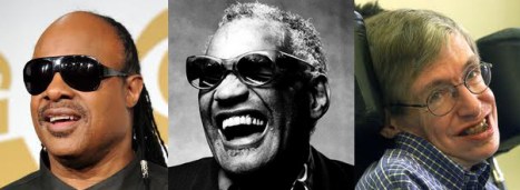 Stevie Wonder, Ray Charles, Stephen Hawking