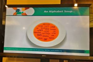 The presenters ... spoke in an alphabet of words ...