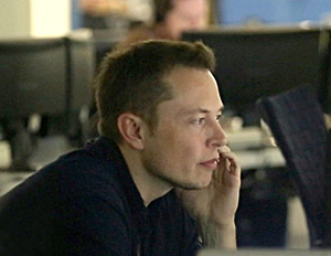 Elon Musk in Mission Control at SpaceX. He is a South African-American inventor and entrepreneur, best known for founding SpaceX and for co-founding Tesla Motors and PayPal.