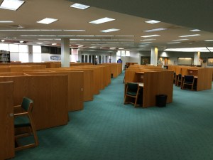 Second floor carrels.